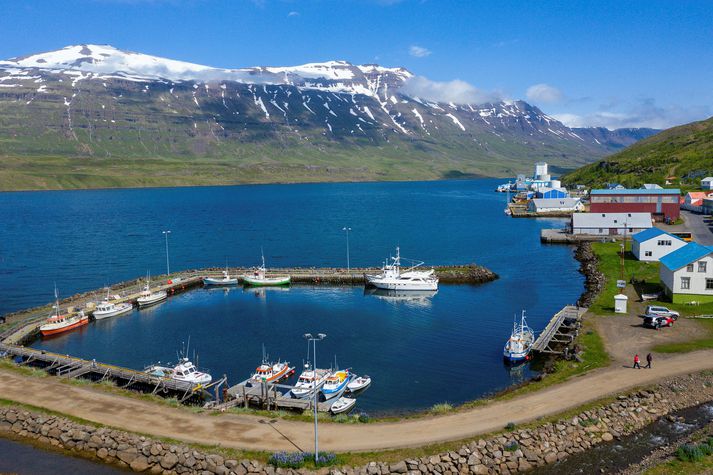 Skemmtiferðaskipið Viking Sky sigldi frá Seyðisfirði í gær.