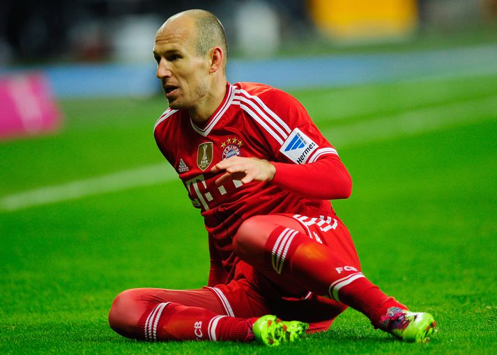 Arjen Robben er kokhraustur fyrir einvígið gegn United.