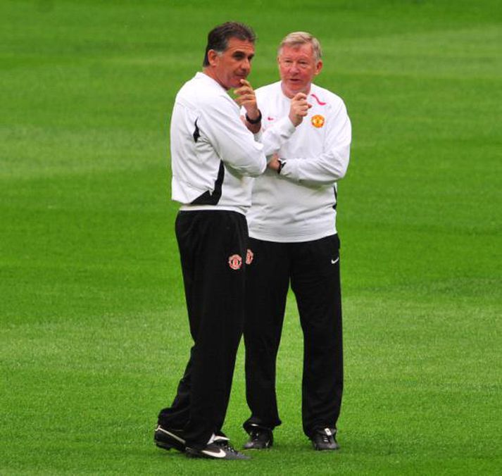Sir Alex Ferguson og aðstoðarmaður.