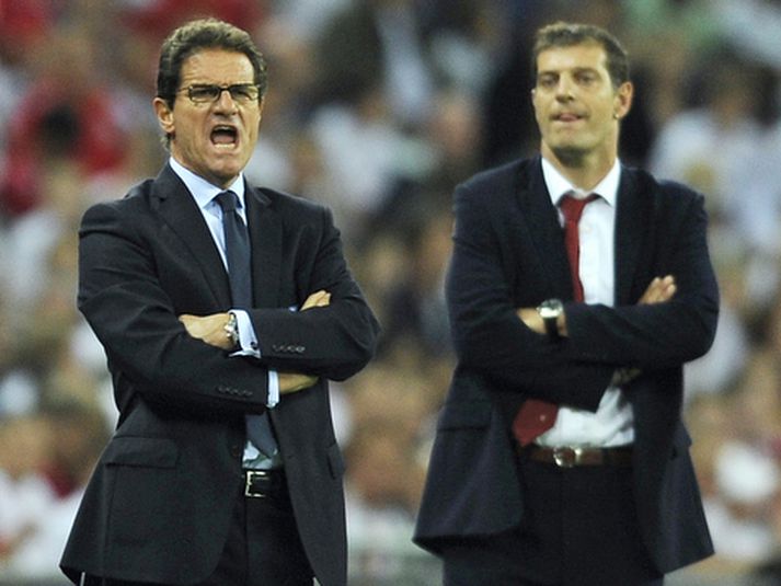 Slaven Bilic átti engin svör á móti liði Fabio Capello í gær.