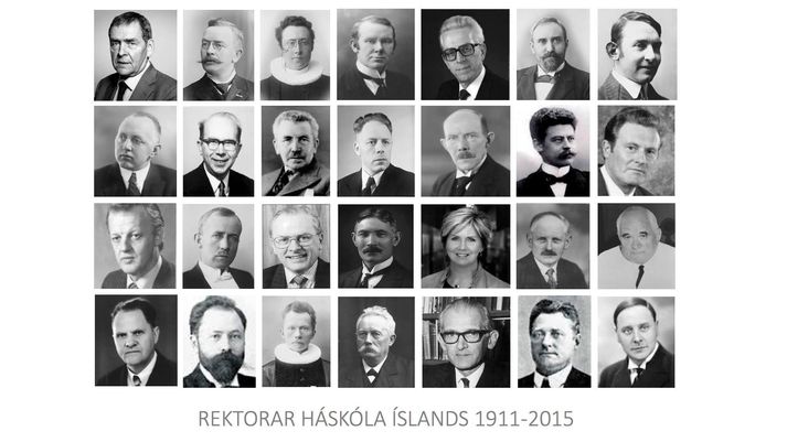 Rektorar Háskóla Íslands frá upphafi.