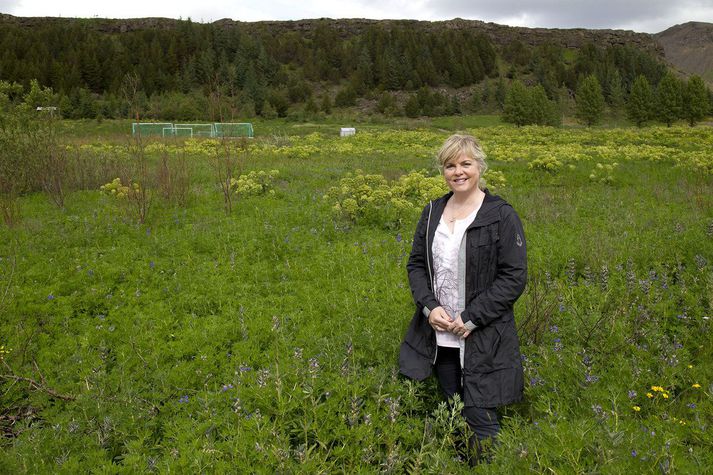 Aldís Hafsteinsdóttir fulltrúi Sjálfstæðisflokks og bæjarstjóri í Hveragerði þar sem bæjarráðið varar við afnámi lágmarksútsvars.