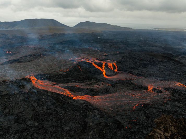 Frá eldgosinu við Sundhnúksgíga sem hófst 29. maí.