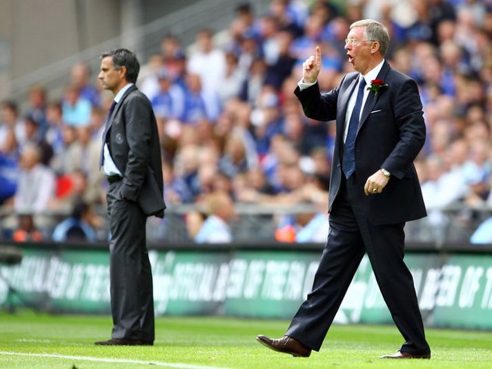 Sir Alex Ferguson og José Mourinho.