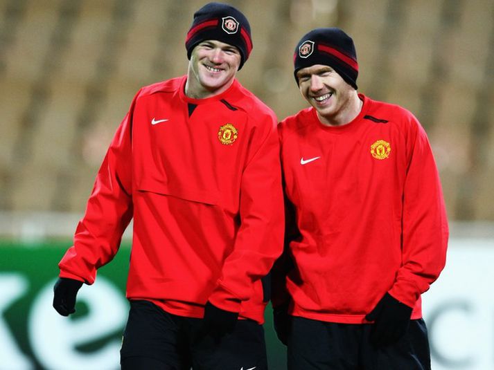 Paul Scholes og Wayne Rooney.