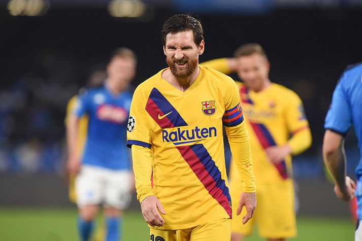 Messi í leiknum í gær.