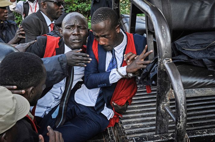 Fjölmenn mótmæli voru í Kampala í síðustu viku þar sem frumvarpinu var mótmælt.