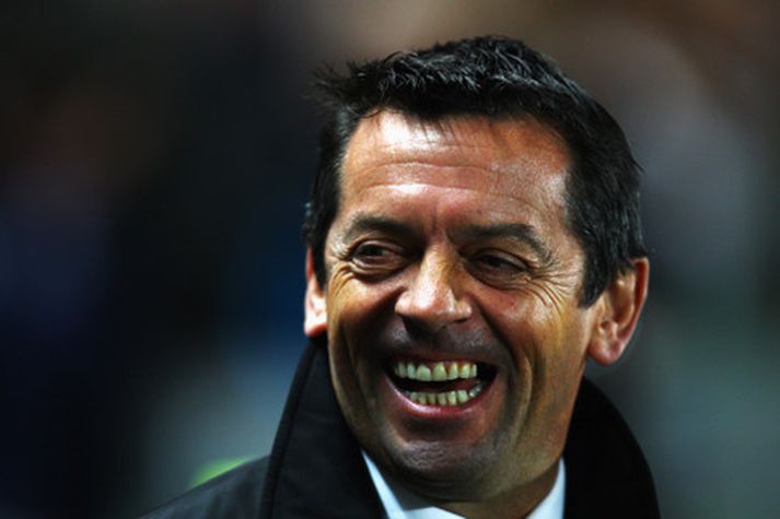 Phil Brown hafði ærna ástæðu til þess að brosa í kvöld.