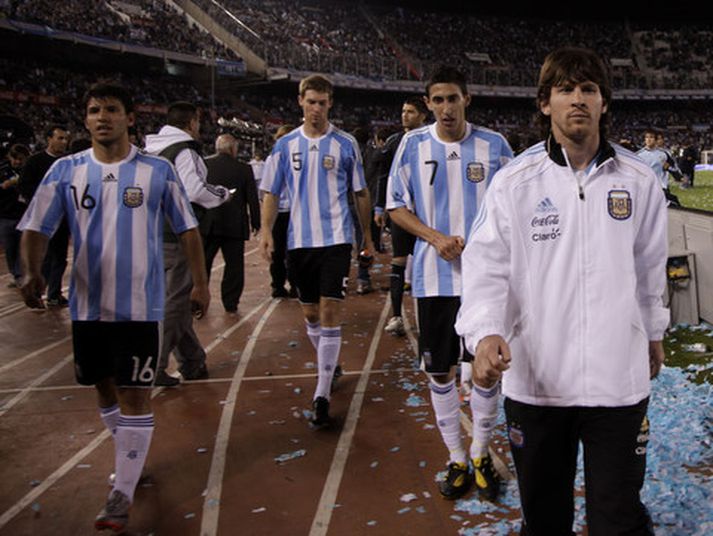 Diego Maradona sparaði Lionel Messi í síðasta undirbúningsleiknum vegna ótta um að hann myndist meiðast.