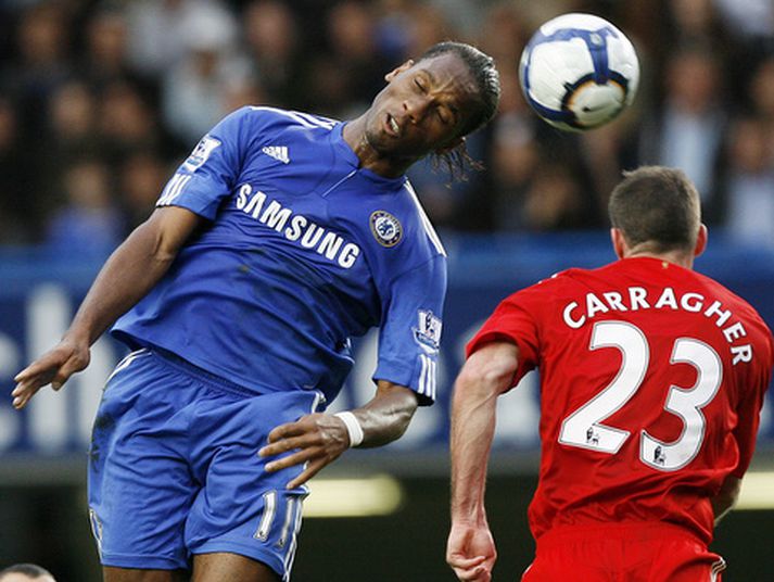 Didier Drogba lagði upp bæði mörk Chelsea í dag.