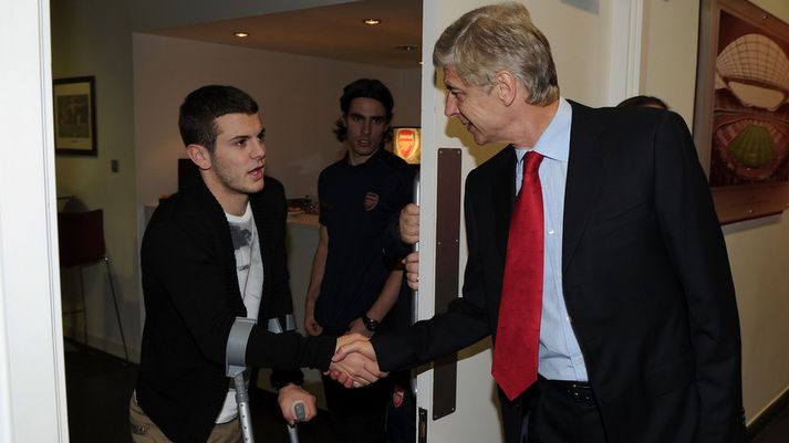 Arsene Wenger og Jack Wilshere.