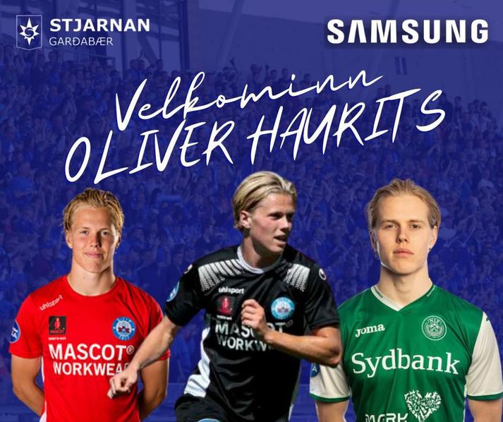 Oliver Haurits var kynntur til leiks á samfélagsmiðlum Stjörnunnar í dag.