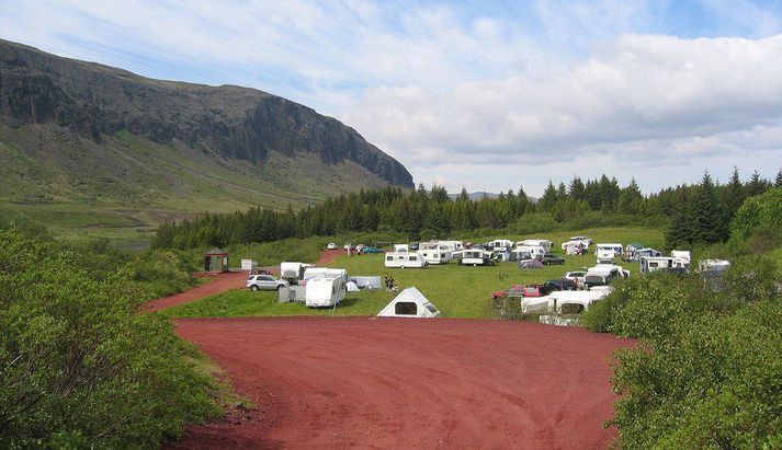 Um tíma var öll lögregluvaktin á Selfossi bundin yfir umræddri skemmtun skólafélags í Þrastalundi. Myndin er frá tjaldsvæðinu í Þrastaskógi og tekin fyrir nokkrum árum.