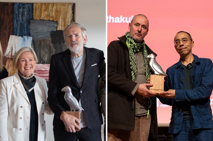 Halla Tómasdóttir með Anton Corbijn og Rúnar Rúnarsson með Apichatpong Weerasethakul.