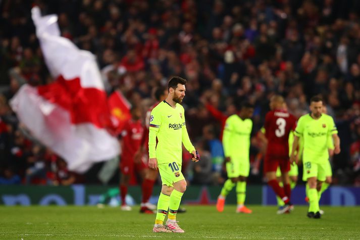 Messi í tapinu gegn Liverpool á Anfield.