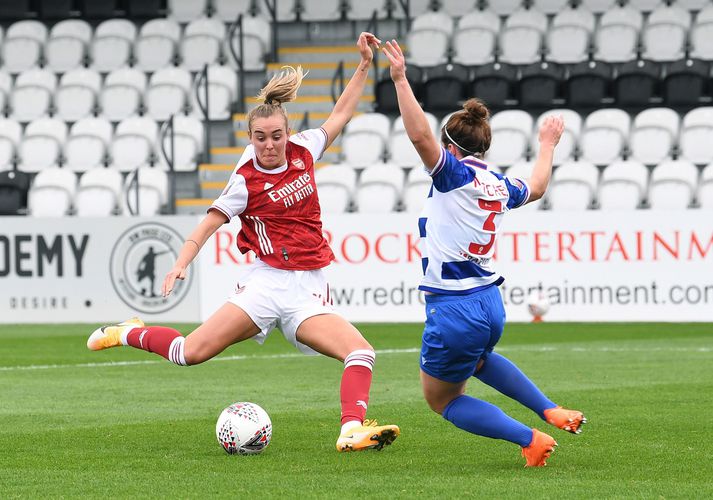 Jill Roord skoraði þrennu í öruggum 6-1 sigri Arsenal á Reading í dag.