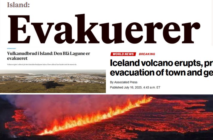Áhugi heimsmiðlanna á íslenskum eldgosum virðist þó hafa dvínað ögn.