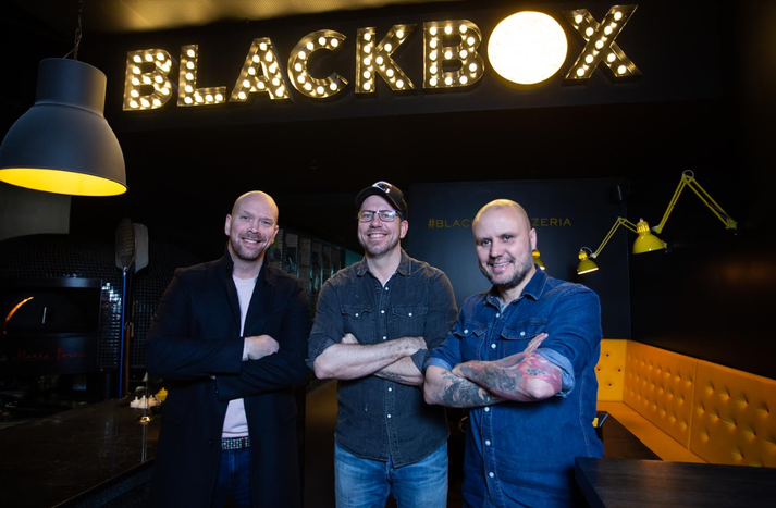 Hluti hins nýja eigendahóps á Blackbox í Borgartúni.