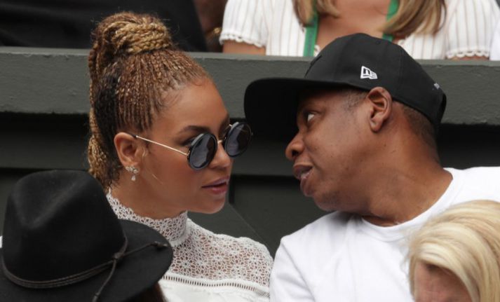 Beyoncé með eiginmanni sínum Jay-Z.