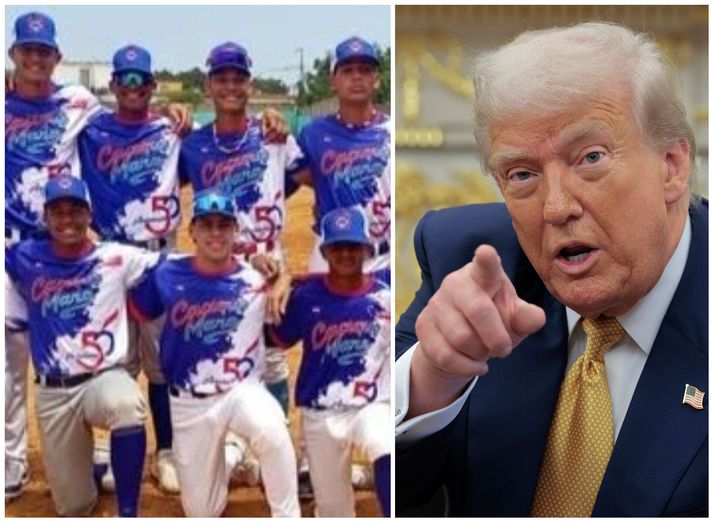Donald Trump bannar íbúum ákveðna þjóða að koma til Bandaríkjanna og það bitnar á hafnaboltaliði frá Venesúela.