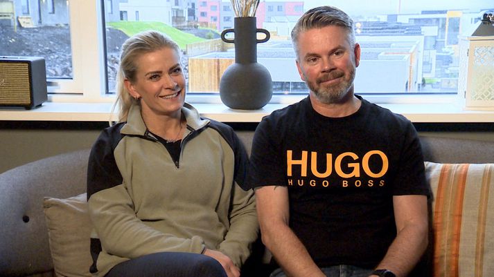 Helga Guðmundsóttir og Garðar Ólafsson eru par eftir þátttöku þeirra í Fyrsta blikinu. 