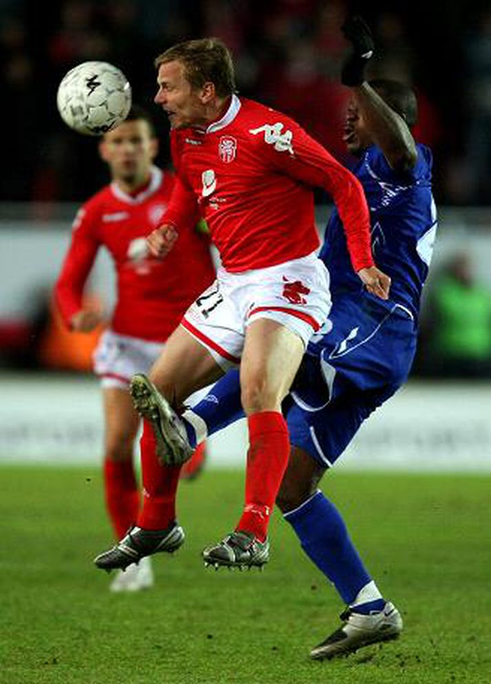 Landsliðsmaðurinn Kristján Örn Sigurðsson í leik Brann og Everton.