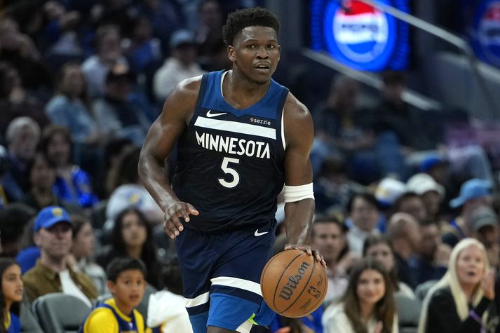 Anthony Edwards er með tæp þrjátíu stig að meðaltali í leik í NBA í vetur.