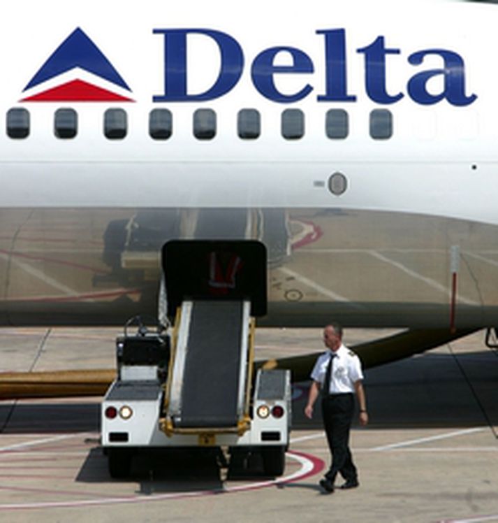 Ein af vélum Delta Airlines, sem talið er að geta sameinast öðru flugfélagi á næstunni.