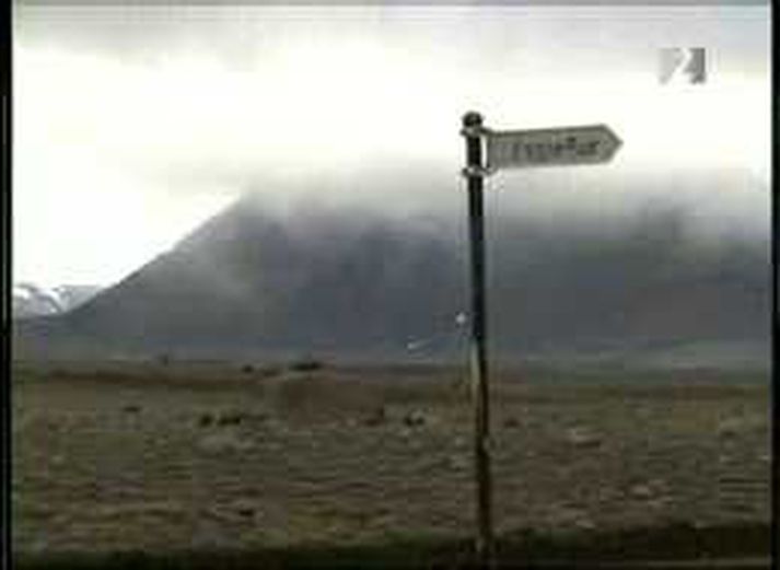 Við Kjalveg. Mynd/ Stöð 2.