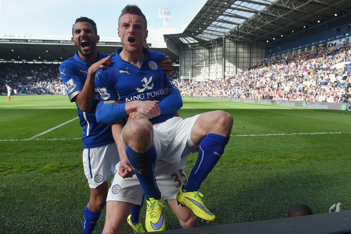 Riyad Mahrez og Jamie Vardy eru mennirnir á bakvið velgengni Leicester.