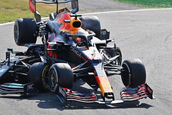 Verstappen endaði ofan á Hamilton.