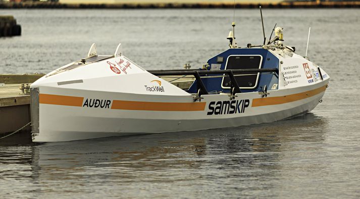Auður, báturinn sem hópurinn ætlar að róa á.