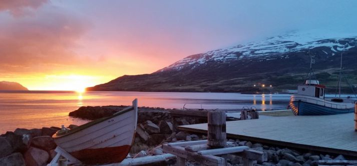 Frá Grenivík sem er stærsti þéttbýlisstaðurinn í Grýtubakkahreppi.