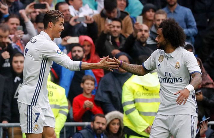 Ronaldo og Marcelo verða í eldlínunni með Real Madrid í kvöld.