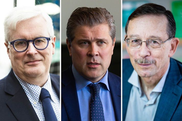 Þorvaldur Gylfason, Bjarni Benediktsson og Lars Calmfors.