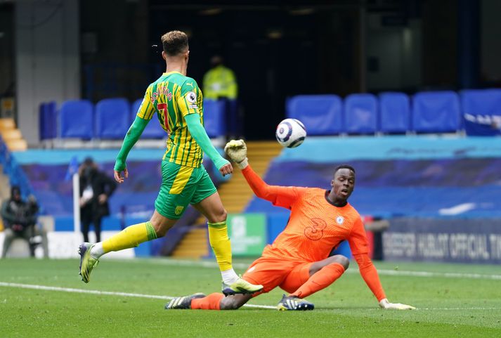 Callum Robinson skoraði tvö af fimm mörkum WBA í dag.