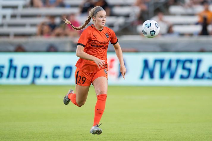 Andrea Rán í leik með Houston Dash.