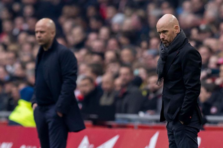 Erik ten Hag og Arne Slot mætast kannski í enska boltanum á næsta tímabili.