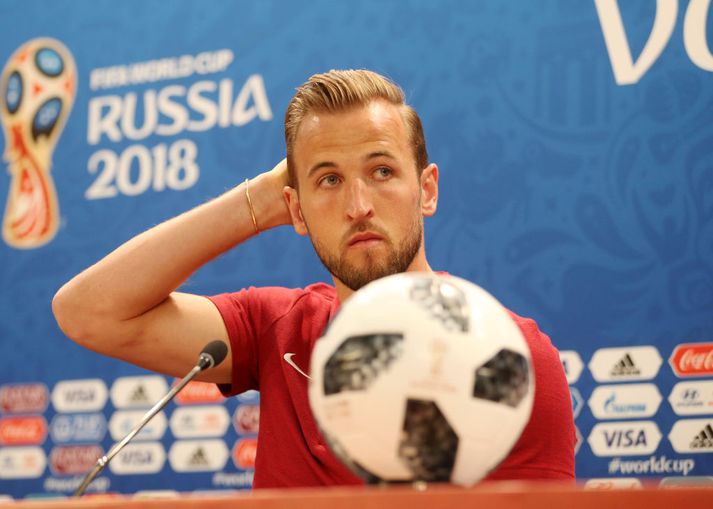 Harry Kane er fyrirliði Englendinga