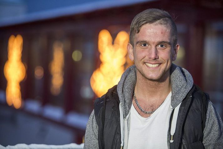 Jón Bjarni Jónuson kom rænulausum manni til bjargar síðastliðinn sunnudag.