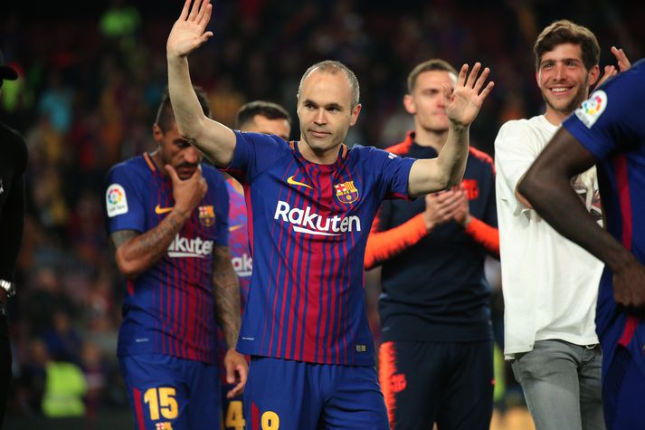 Iniesta þakkar fyrir sig hjá Barcelona.