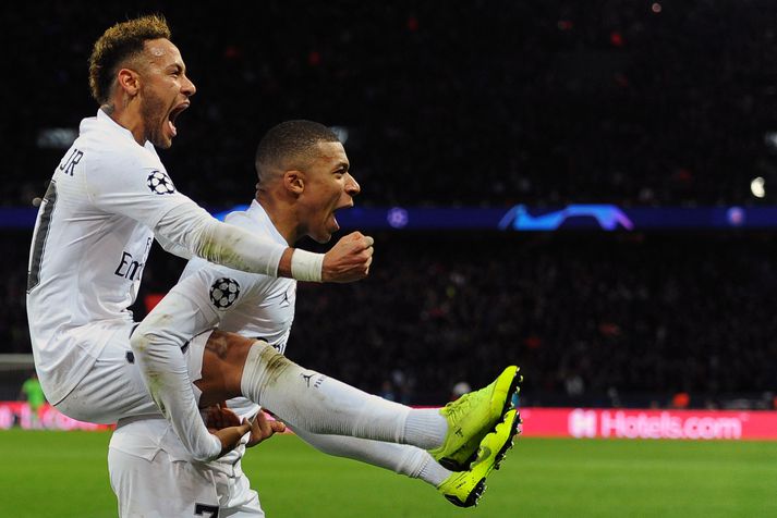 PSG-mennirnir Neymar og Kylian Mbappe mæta á Old Trafford 12. febrúar.