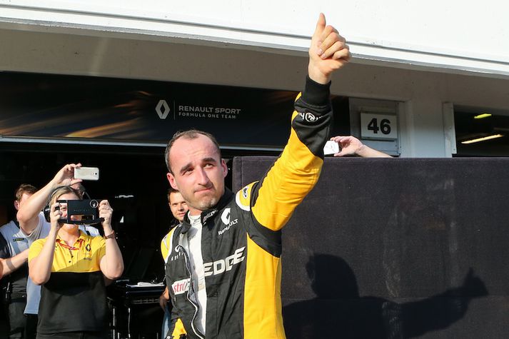 Robert Kubica í Renault gallanum.