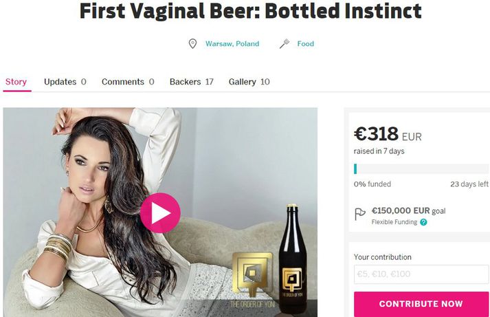 Safnað er fyrir bjór með leggangabakteríum.