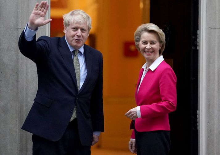 Johnson og von der Leyen hittust á fundi í Downing-stræti 10 í upphafi árs.