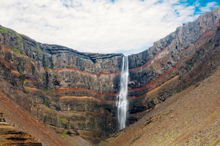 Hengifoss í Fljótsdalshreppi. 