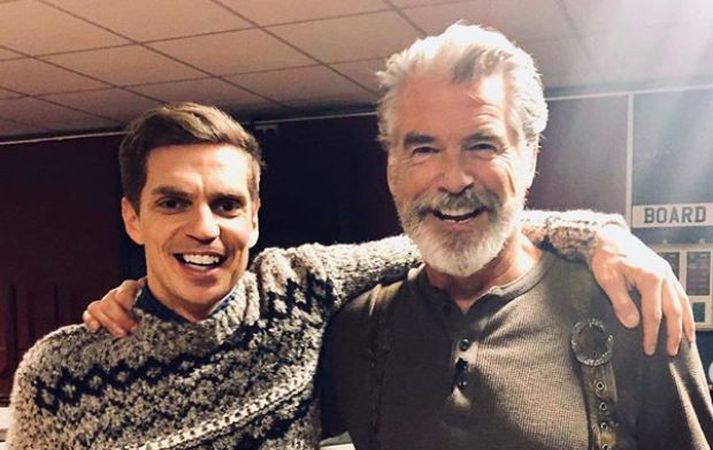 Brosnan og Björn urðu fínir félagar. 