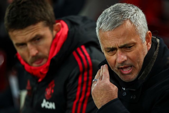 Jose Mourinho í síðasta leiknum sem knattspyrnustjóri Manchester United.