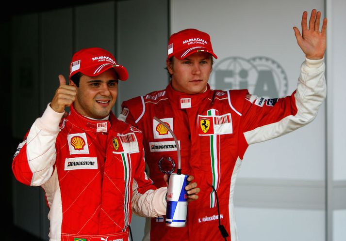 Massa og Raikkonen voru liðsfélagar hjá Ferrari 2007-2009.