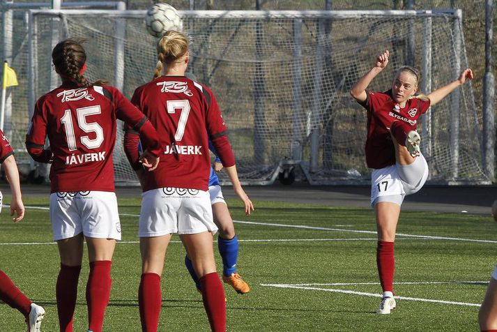 Anna María Friðgeirsdóttir skoraði tvö mörk fyrir Selfoss í kvöld.